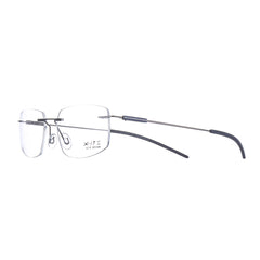 10002 Xite Eyewear's Rectangle Rimless Shaped Metal Men's Frame.