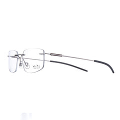 10002 Xite Eyewear's Rectangle Rimless Shaped Metal Men's Frame.