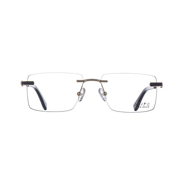 10024 Xite Eyewear's Rectangle Rimless Shaped Metal Men's Frame.