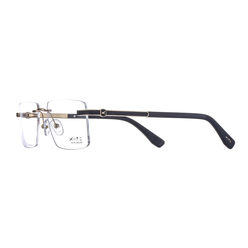 10024 Xite Eyewear's Rectangle Rimless Shaped Metal Men's Frame.