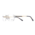 10003 Xite Eyewear's Rectangular Rimless Shaped Metal Men's Frame.