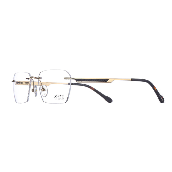 10003 Xite Eyewear's Rectangular Rimless Shaped Metal Men's Frame.