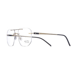 10016 Xite Eyewear's Rimless Double Bridge Shaped Metal Men's Frame.