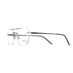 10016 Xite Eyewear's Rimless Double Bridge Shaped Metal Men's Frame.